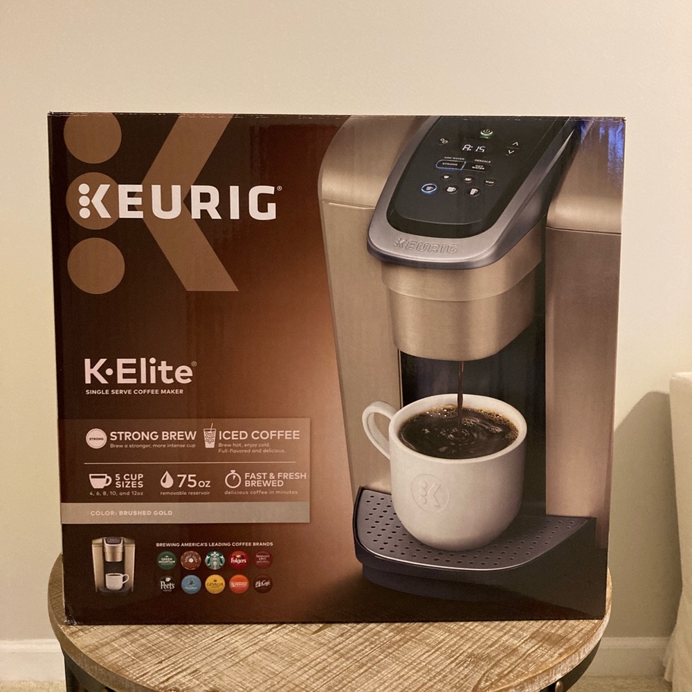 Keurig K-Elite Champagne Gold Coffee Maker
